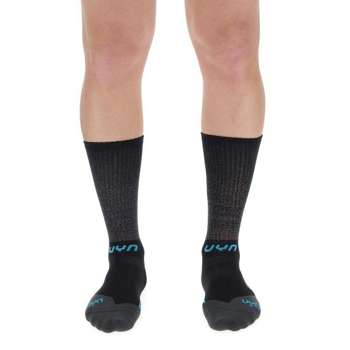 Cyklistické Ponožky UYN Man Biking Aero Black/Turquoise- 2023