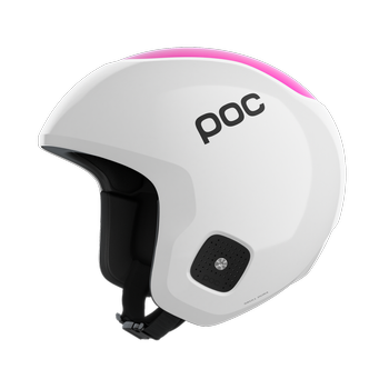 Lyžařská helma POC Skull Dura Jr Hydrogen White/Fluorescent Pink - 2023/24