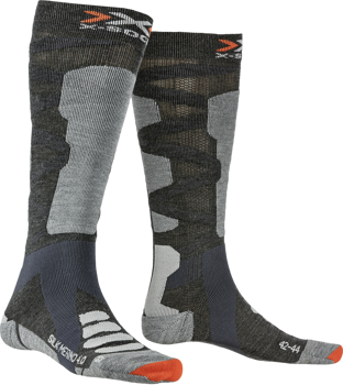 Lyžařské ponožky X-SOCKS Ski Silk Merino 4.0 Anthracite Melange/Grey Melange - 2022/23