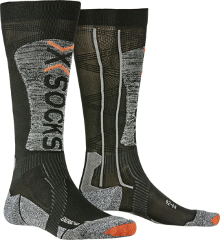 Lyžařské ponožky X-Socks Ski Energizer LT 4.0 Black/Stone Grey Melange - 2023/24