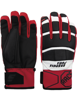 Lyžařské rukavice ENERGIAPURA Race Black/Optical White/Red - 2022/23