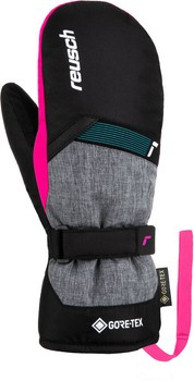 Lyžařské rukavice Reusch Flash GORE-TEX Junior Mitten Black/Black Melange/Pink Glo- 2023/24