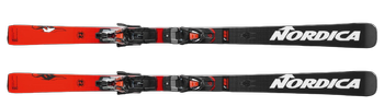 Sjezdové lyže Nordica Dobermann GSJ Plate + Marker Race 10 Black Flo Red - 2023/24