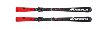 Sjezdové lyže Nordica Dobermann SLJ Plate + Marker Race 10 TCX Black Flo Red - 2023/24