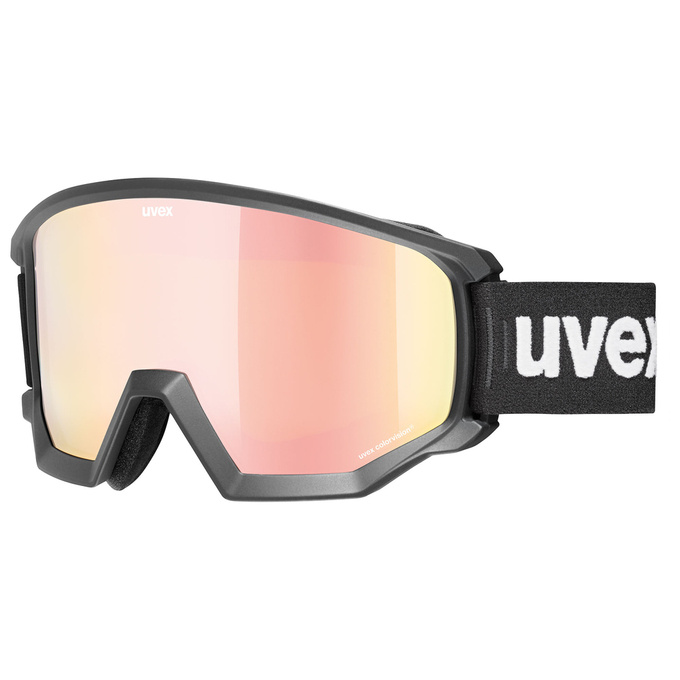 Lyžařské brýle UVEX Athletic CV Mirror Rose S2 Black Mat - 2022/23