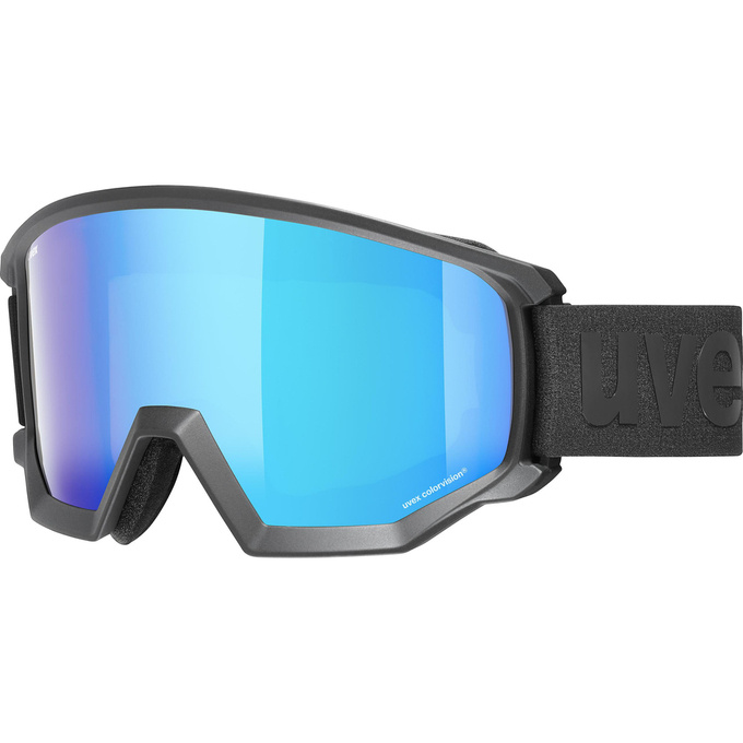 Lyžařské brýle Uvex Athletic CV Black Matt Blue-Green - 2023/24