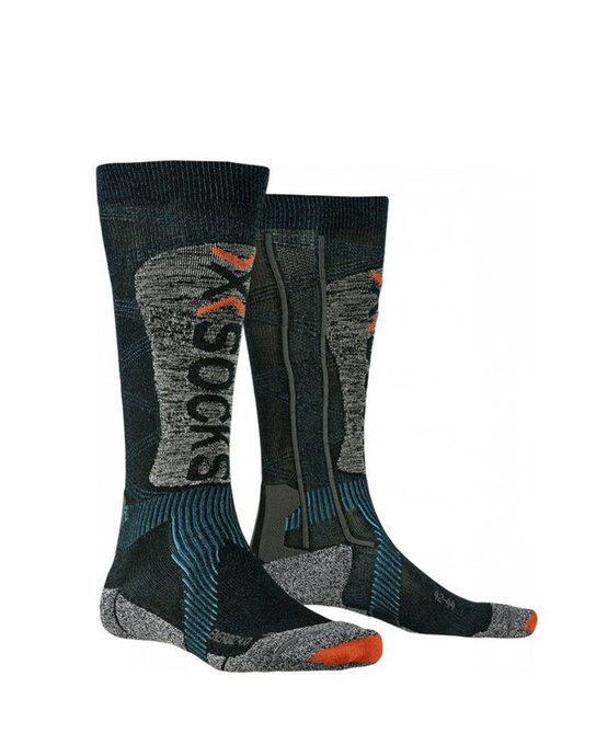 Skarpety X-SOCKS Ski Energizer LT 4.0 Petrol/Stone Grey Melange - 2022/23