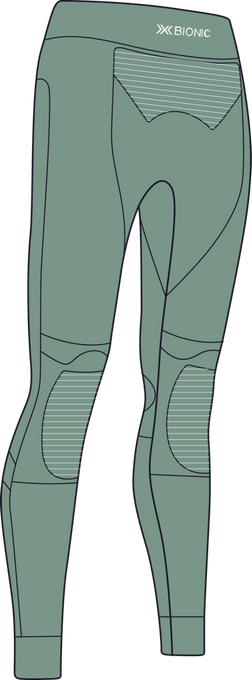 Funkční kalhoty X-Bionic Energizer 4.0 Pants WMN Sage Green/Optical White - 2024/25