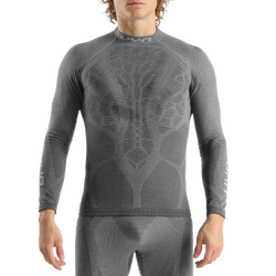 Funkčné tričko UYN Man Elevatyon Biomorph UW Shirt Long SL Turtle New Neck Grey Melange - 2025/26