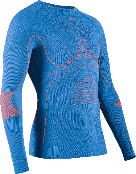 Funkční triko X-bionic Energy Accumulator 4.0 Shirt LG SL Men Galactic Blue/Vibrant Orange - 2023/24