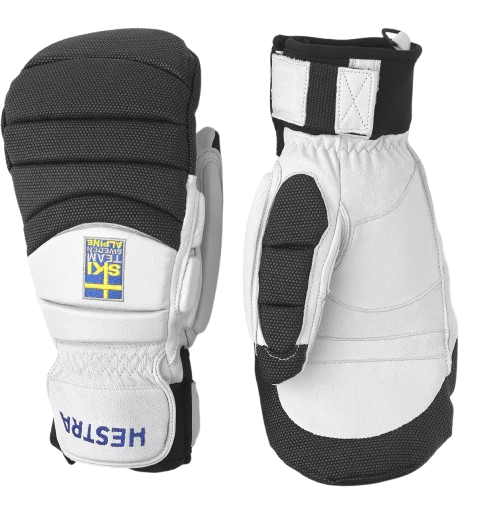 Lyžiarske rukavice Hestra Gripen GS Mitt White/Yellow - 2025/26