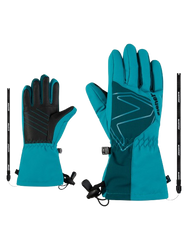 Lyžařské rukavice Ziener Laval-z As® Aw Glove Junior Unisex Aqua Breeze - 2025/26