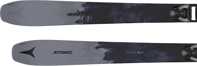 Sjezdové lyže Atomic Maverick 88 TI + Strive 14 GW Black/Gunmetal - 2024/25
