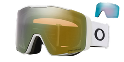 Lyžařské brýle Oakley Line Miner Pro L Matte White Prizm Sage Gold + náhradní zorníky Prizm Sapphi - 2024/25