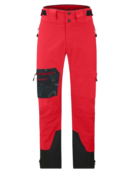 Lyžařské kalhoty Ziener Tewes Full-Zip Man Red Black Foggy Print - 2025/26