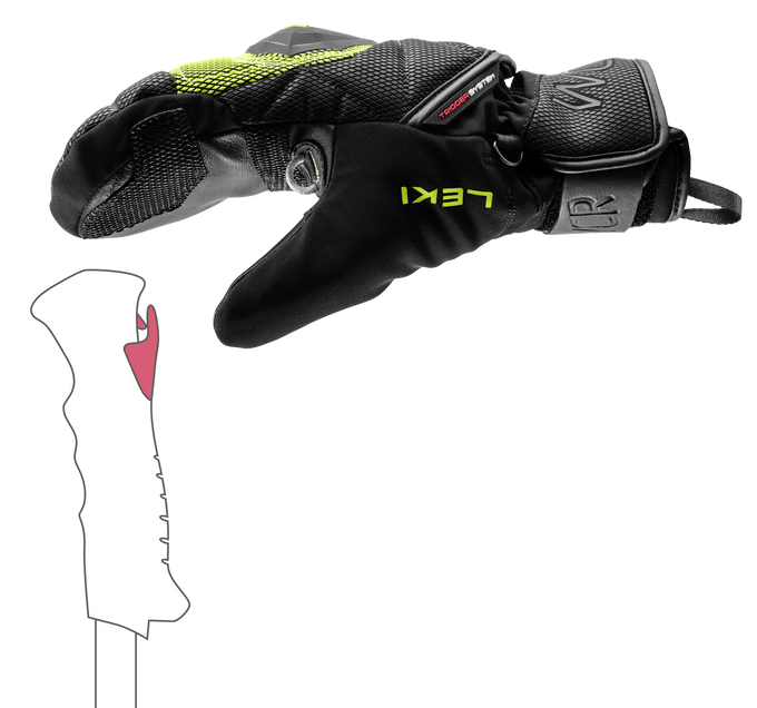 Lyžařské rukavice LEKI WCR Coach 3D Junior Mitt- 2025/26