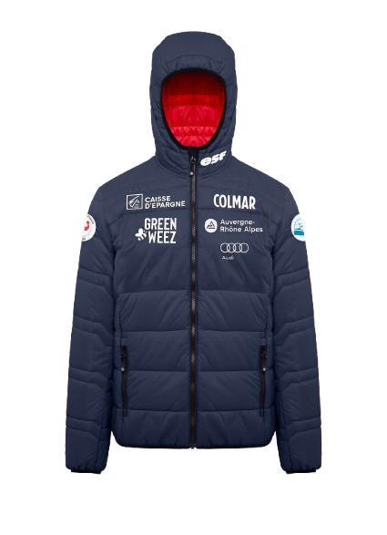 Pánská péřová bunda Colmar Replica Quilted Hoodie Jacket Navy/Rosso - 2025/26