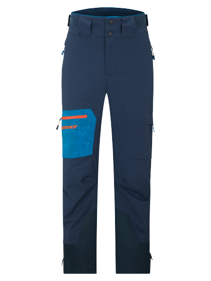 Lyžařské kalhoty Ziener Tewes Full-Zip Man Blue Foggy Print Dark Navy - 2024/25