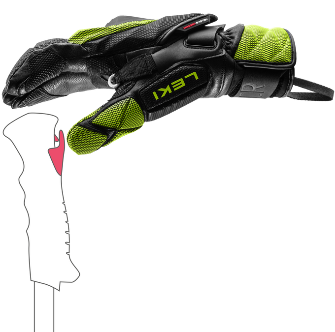 Lyžařské rukavice LEKI WCR Venom GS 3D Lobster- 2025/26
