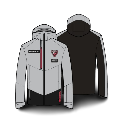 Lyžařská bunda Rossignol Hero Blackside JKT Soft Gray - 2024/25