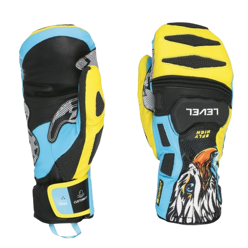 Lyžařské rukavice Level SQ CF Mitt Yellow/Blue - 2025/26