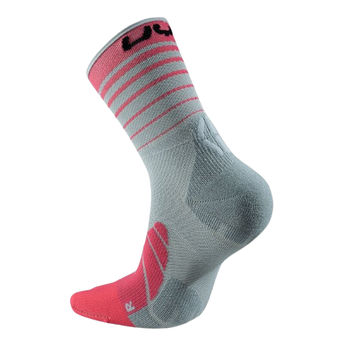 Outdoorové ponožky UYN Woman Runner's Five Socks Light Grey/Pink