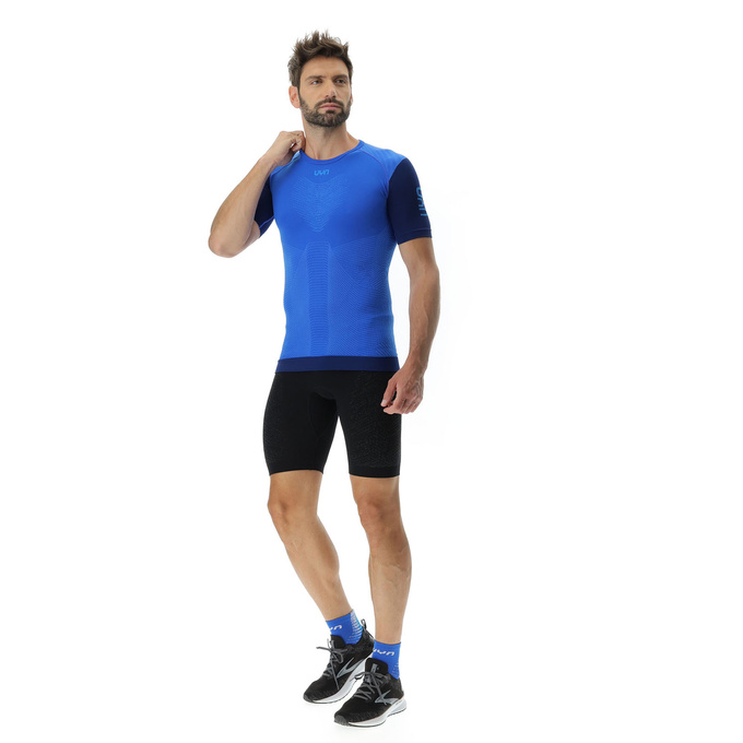 Běžecké tričko UYN Man Running PB42 OW Shirt SH_SL Strong Blue/Peacot