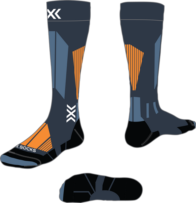 Lyžařské ponožky X-Socks Ski Touring Perform OTC Marine/Orange - 2025/26