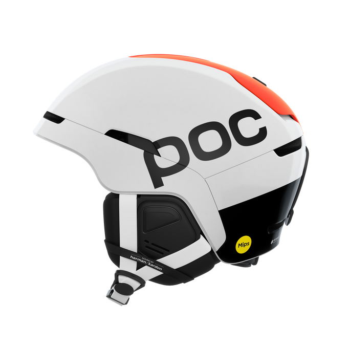 Lyžařská helma POC Obex Connect Hydrogen White/Fluorescent Orange AVIP - 2025/26