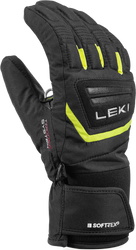 Lyžiarske rukavice LEKI Griffin 3D Junior Black/Neon - 2023/24