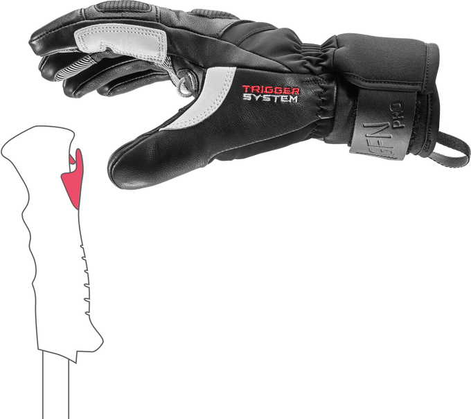 Lyžařské rukavice LEKI Griffin Pro 3D Woman Black- 2025/26