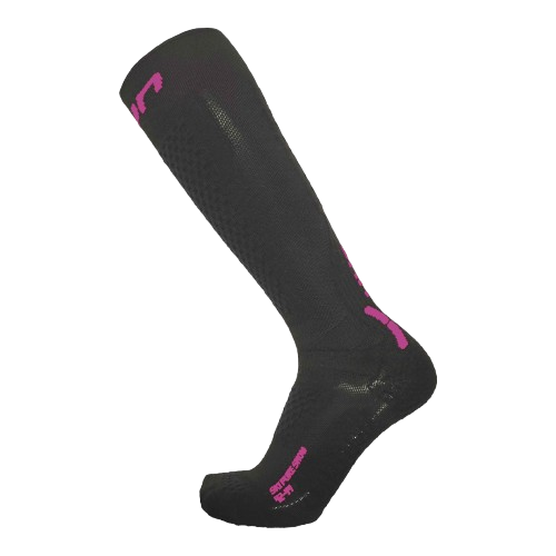 Lyžařské ponožky UYN Woman Ski One Pure Snow Socks Black/Pink - 2025/26