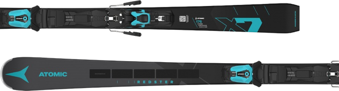 Sjezdové lyže Atomic Redster X7 Revoshock C + MI 12 GW Black/Teal - 2024/25