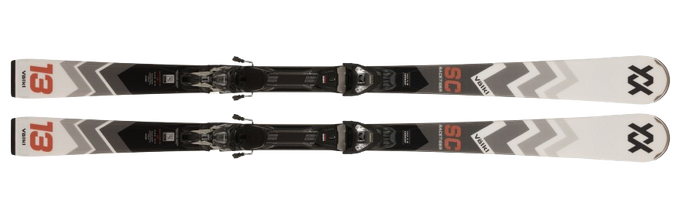 Zjazdové lyže Volkl Racetiger SC White + vMotion 11 GW Black - 2024/25