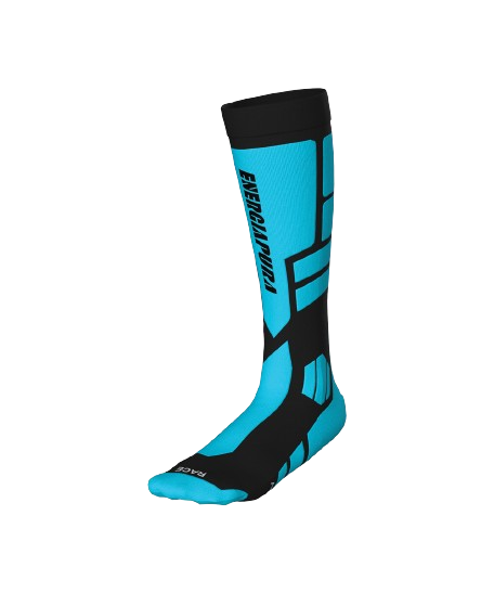 Lyžařské ponožky Energiapura PRO Socks Fluo Turquise/Black - 2024/25