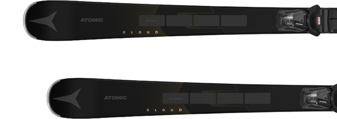 Sjezdové lyže Atomic Cloud C12 Revoshock C + M 10 GW Black/Gold - 2024/25