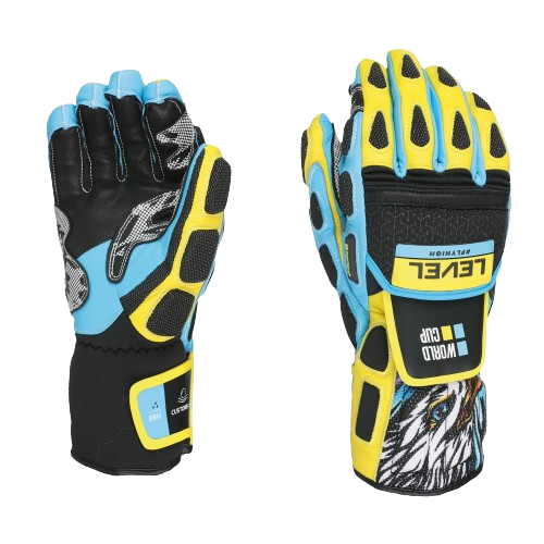 Lyžařské rukavice Level Worldcup CF Yellow/Blue - 2025/26
