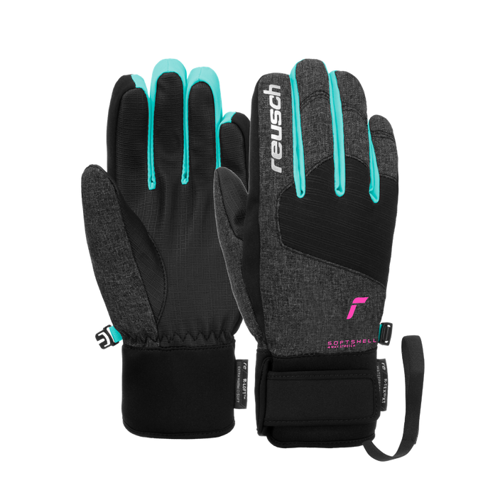Lyžařské rukavice Reusch Simon R-TEX XT Junior Black Melange/Bachelor Button/Knockout Pink - 2024/25