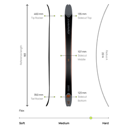 Sjezdové lyže Dynafit Tigard 107 Black/Magnet - 2025/26