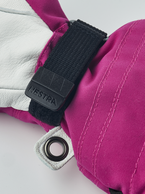 Lyžařské rukavice Hestra Army Leather Heli Ski Jr. Fuchsia - 2025/26