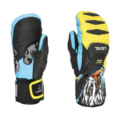 Lyžařské rukavice Level SQ JR CF Mitt Yellow/Blue - 2025/26
