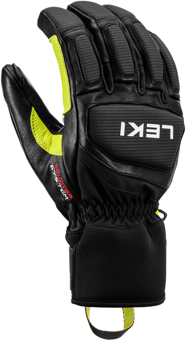 Lyžařské rukavice LEKI Griffin Pro 3D Black/Neon - 2025/26