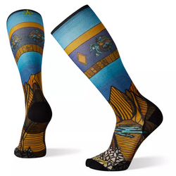 Lyžiarske ponožky SMARTWOOL Ski Zero Cushion Mountain Escape Print Over The Calf Socks