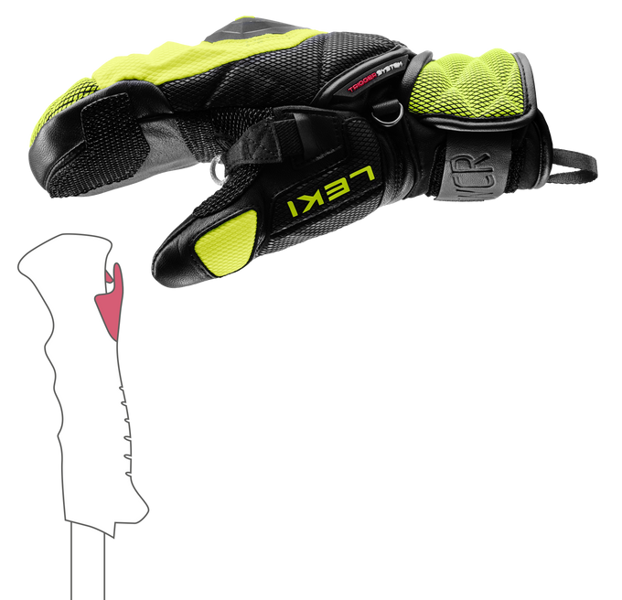 Lyžařské rukavice LEKI WCR Venom 3D Junior Mitt - 2025/26