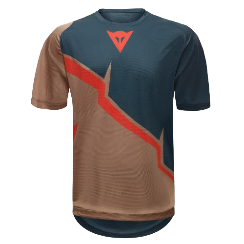 Cyklistický dres Dainese HgAER Jersey Ss Brown/Blue/Red 