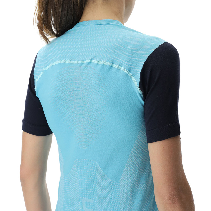 Bežecké tričko UYN Woman Running PB42 OW Shirt SH_SL Blue Radiance/Peacot