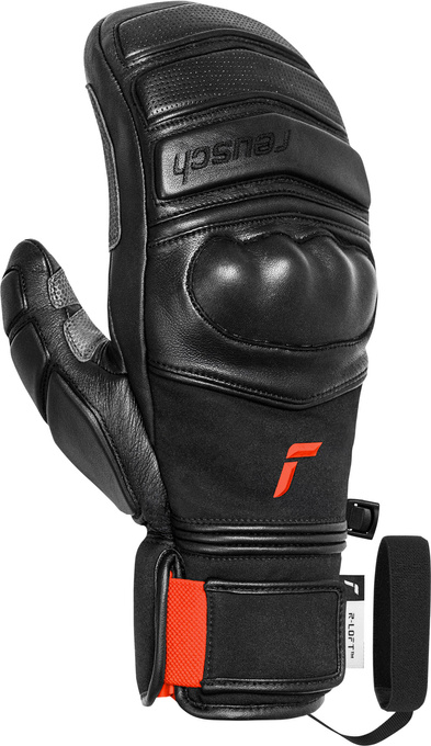 Lyžařské rukavice Reusch World Champ Mitten Black/Fluo Red - 2025/26