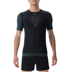 Bežecké tričko UYN Man Running PB42 OW Shirt SH_SL Black Beauty/Iron Gate