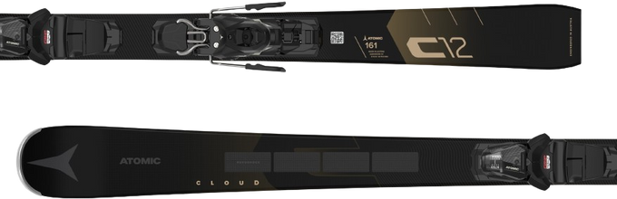 Sjezdové lyže Atomic Cloud C12 Revoshock C + M 10 GW Black/Gold - 2024/25