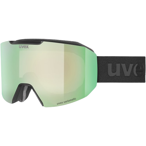 Lyžařské brýle Uvex Evidnt ATTRACT V Black Matt/Mirror Green + spare lens - 2025/26